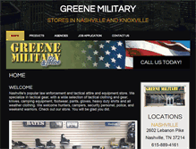 Tablet Screenshot of greenemilitary.com